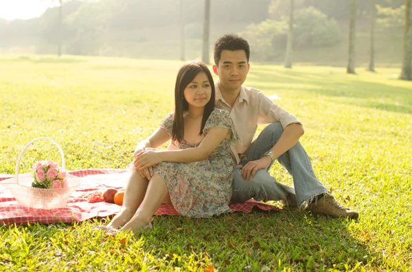 Asian romantic couple — Stock Photo, Image