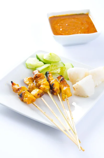 Satay isolated on white — Stock Photo, Image