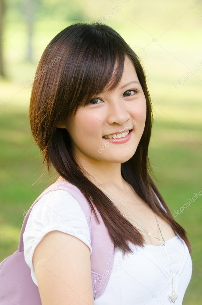 Asian female college girl