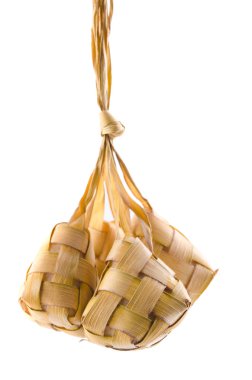 -beyaz izole ketupat