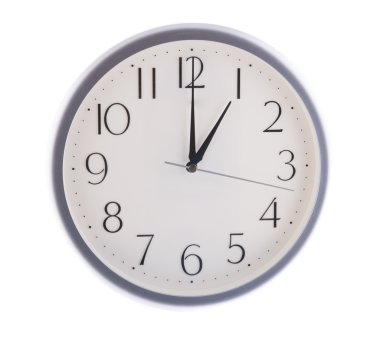 1 izole beyaz saat
