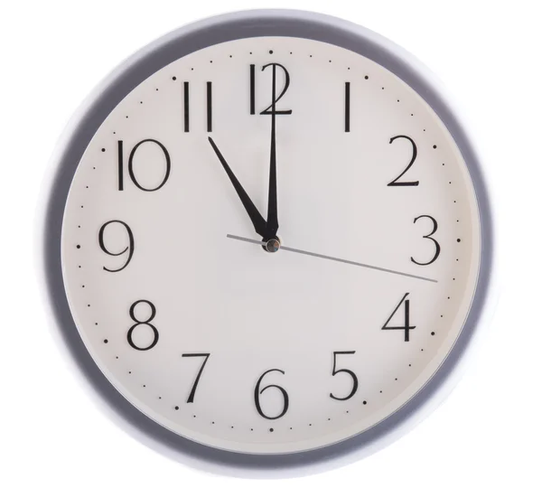Isolated white clock at eleven — Stock Photo, Image
