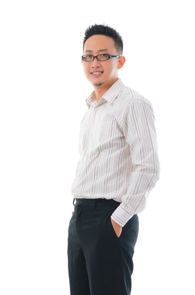 Asiático homem de negócios isolado no branco — Fotografia de Stock