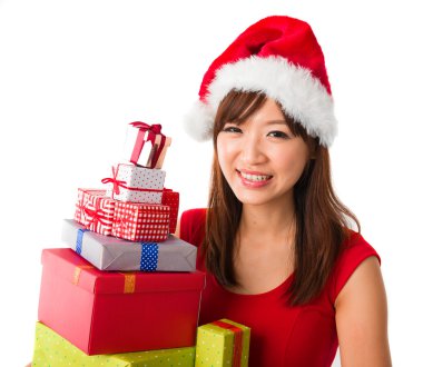 güzel Asyalı kız bol hediyeler