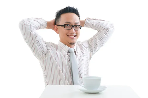 Asiatischer Mann Kaffee — Stockfoto