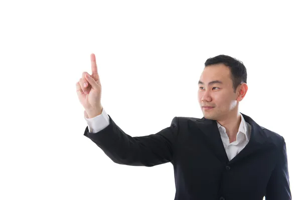 Zuid-Oost-Aziatische zakenman, chinese etniciteit geïsoleerd op wh — Stockfoto