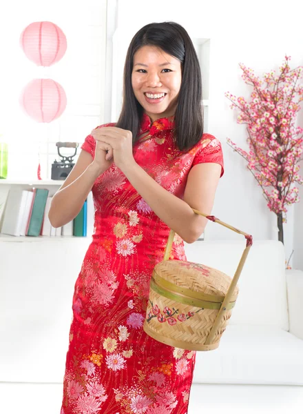 Chinese new year girl — Stock Photo, Image