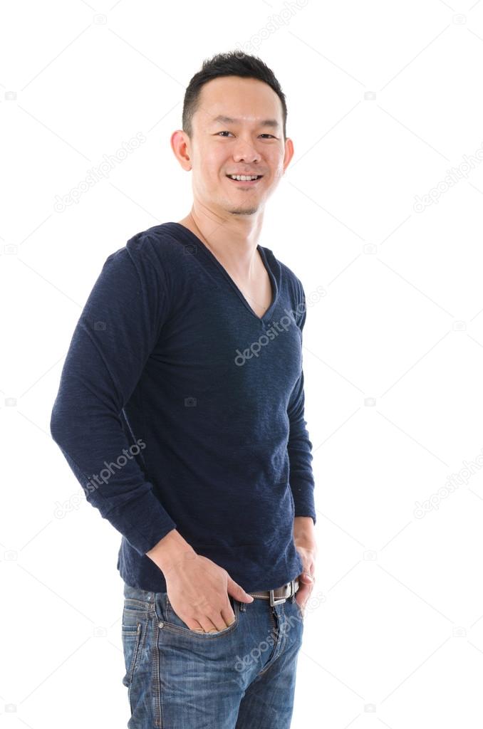 South east asian man in casual, chinese