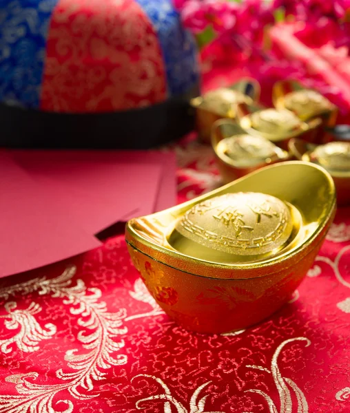 Chinese new year gold nuggets Royalty Free Stock Photos