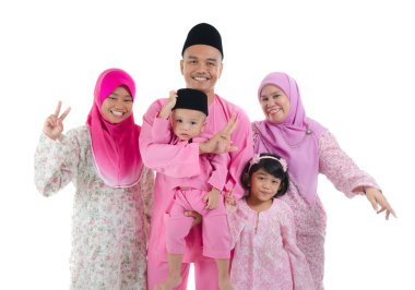 Endonezya ailesi hari raya sırasında