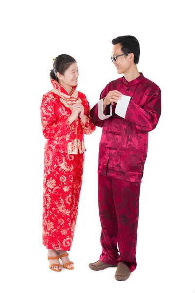 Chinese new year husband and wife couple — Stock Photo, Image