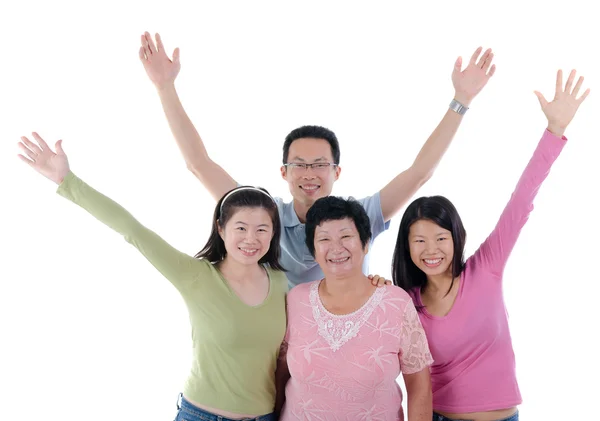 Fun adult asian chinese family — Stock Photo, Image