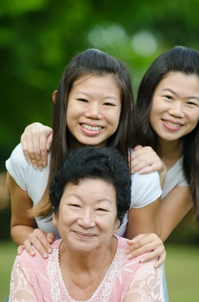 Chinese daughter and mother Stock Image