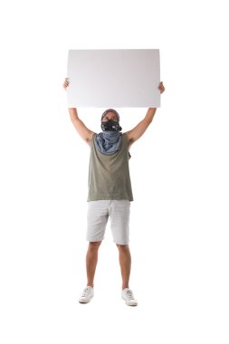 protestor isolated in white clipart