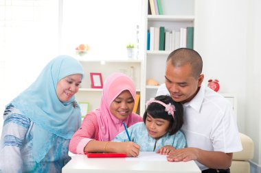 malay aile ile birlikte yaşam tarzı arka plan öğrenme