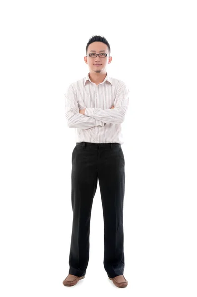 Indonésio homem de negócios isolado no fundo branco — Fotografia de Stock