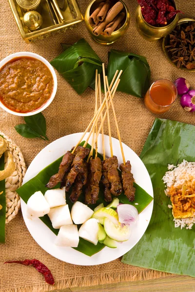 Berbagai makanan malaysia selama hari raya ramadan festival — Stok Foto