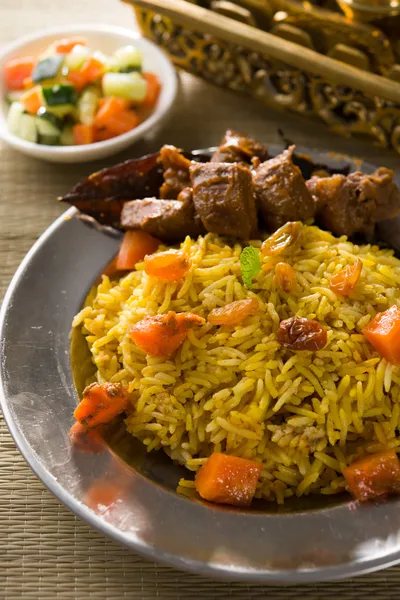 Arab rice, ramadan foods in middle east usually served with tand — Stock Photo, Image