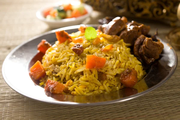 Arab rice, ramadan foods in middle east usually served with tand — Stock Photo, Image