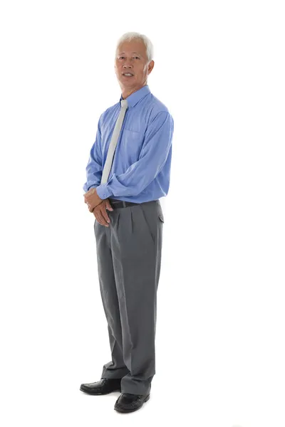 Senior asian chinese business man in full body — Stock Photo, Image