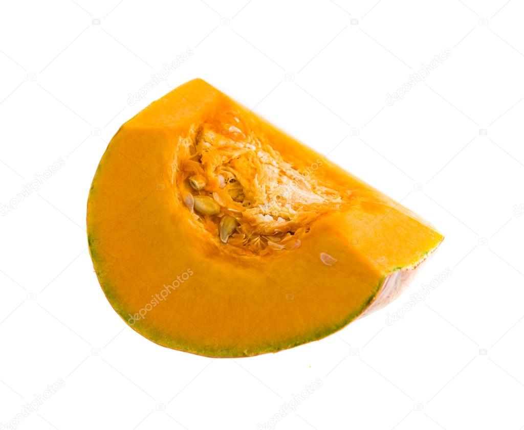 organic pumpkin isolated on white background