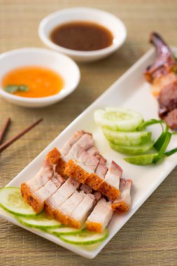 Çince biber Sos ile atış kadar yakın domuz eti kızartma