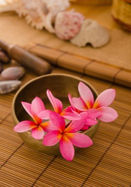 Bali dili spa ayarı. düşük aydınlatma, ilgili spa için uygun