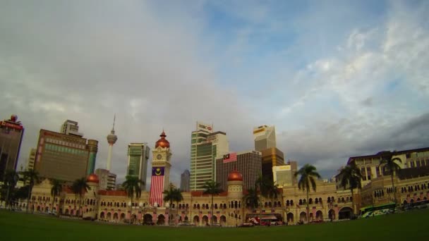 Merdeka plein in kuala lumpur — Stockvideo