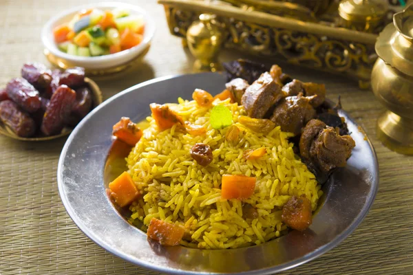 阿拉伯米饭，斋月的食物 图库图片