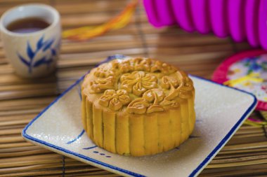 Çince Mooncake mid Sonbahar Festivali gıdalar