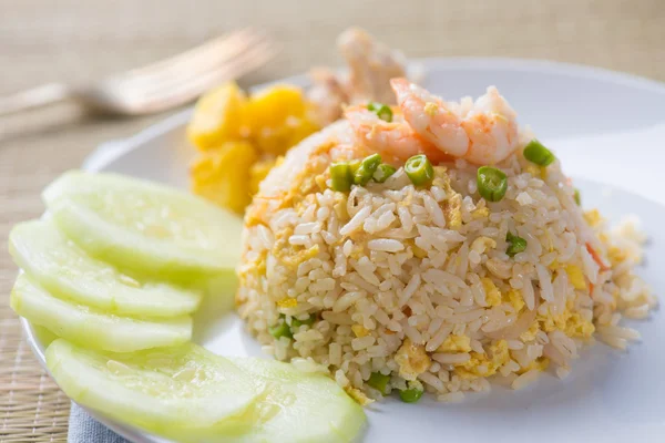 Thai pinapple arroz frito alimento — Fotografia de Stock