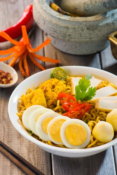 Singapore Currynudel — Stockfoto