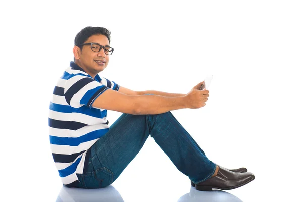 Student  sitting on the floor — Stock Photo, Image