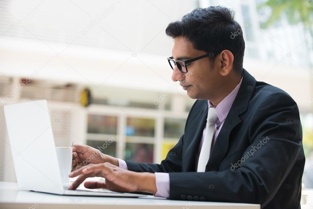 Business man on laptop