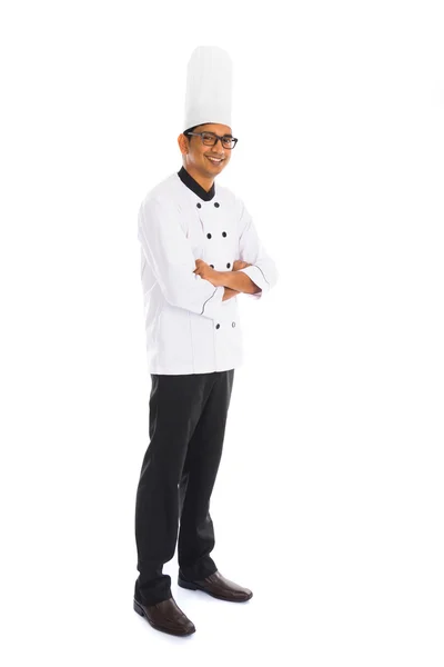Chef maschio indiano — Foto Stock
