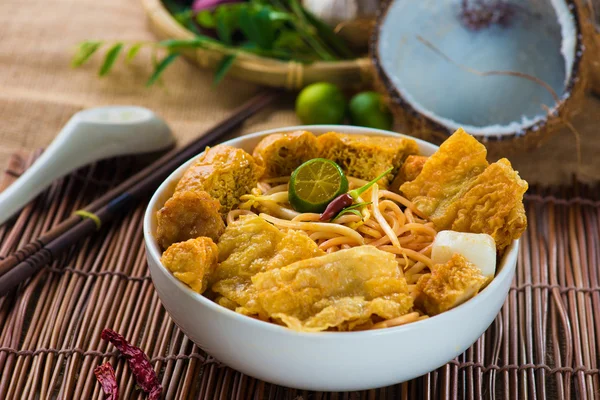 Singapore curry noodles — Stock Photo, Image