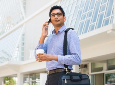 iş adamı bir telefon