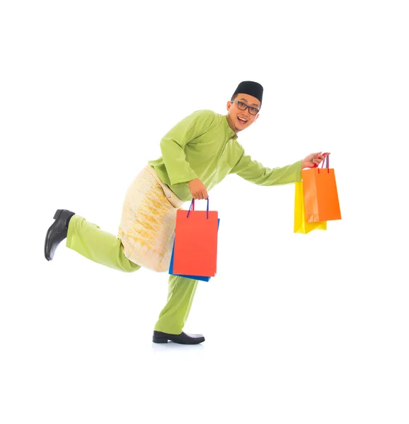 Mężczyzna z torby na zakupy — Zdjęcie stockowe