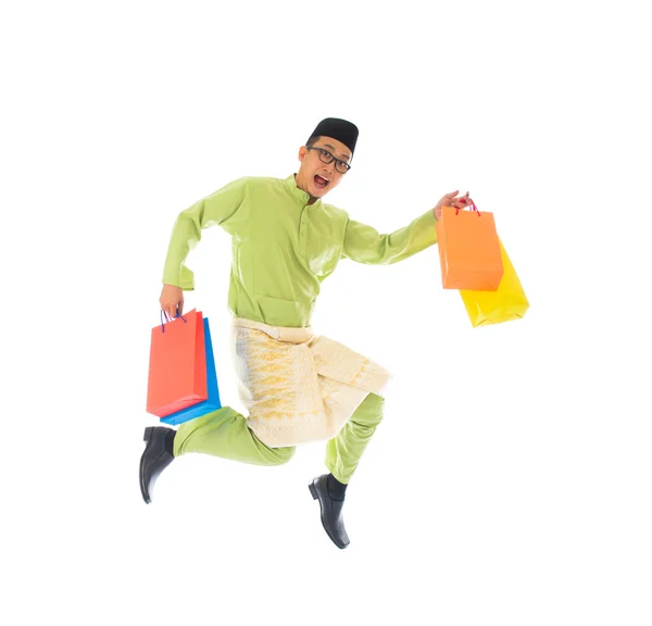 Muž s nákupní tašky — Stock fotografie