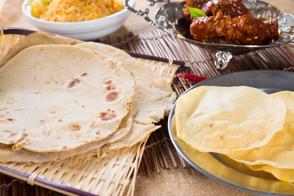 Chapati o pane piatto — Foto Stock