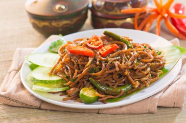 mee goreng mamak, popular cusine in malaysia clipart