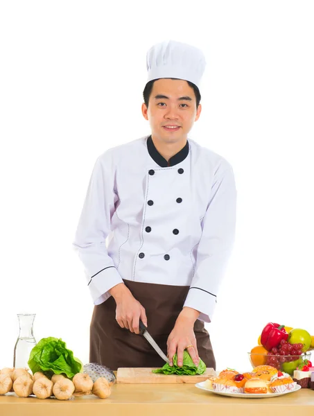 Asiático masculino chef — Fotografia de Stock