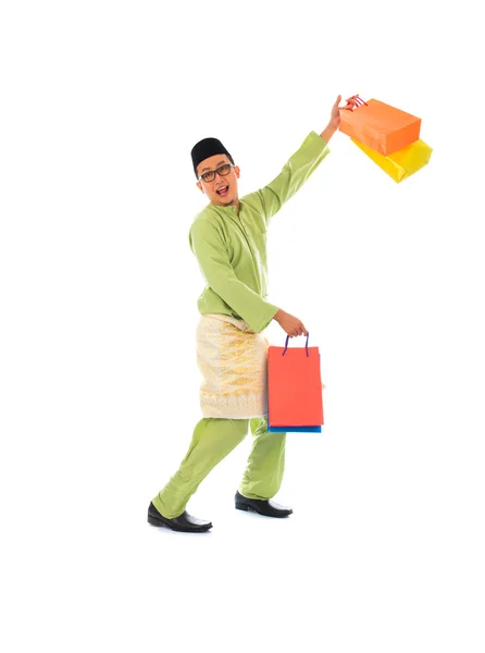 Mężczyzna z torby na zakupy — Zdjęcie stockowe