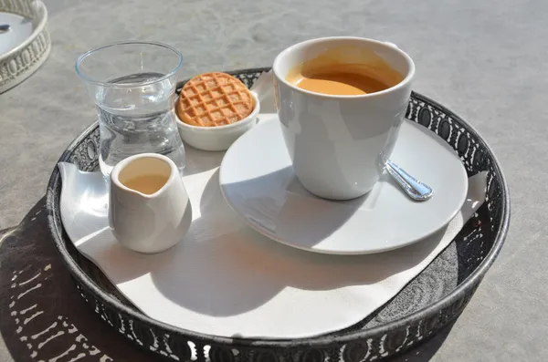 Кофе на террасе Стоковое Фото