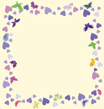 kalp, kelebeklerin güzel arka plan