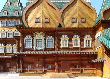 Moskova'nın kolomenskoe Saray ahşap bina landmark