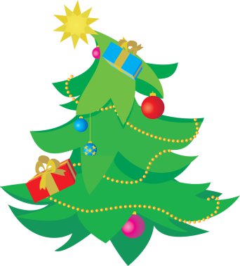 Vektör Noel ağacı