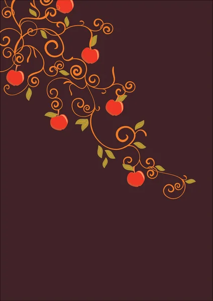 Fond brunch pomme — Image vectorielle