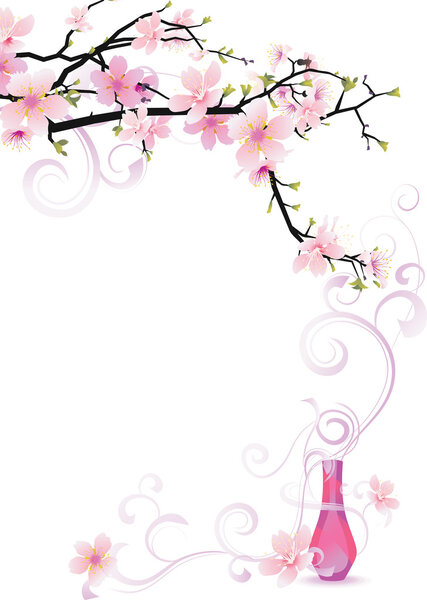 Sakura aroma violet vector