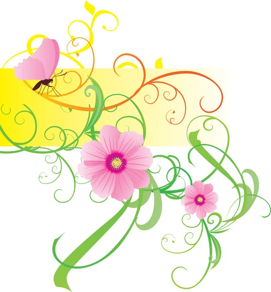 Flor de primavera y verano — Vector de stock